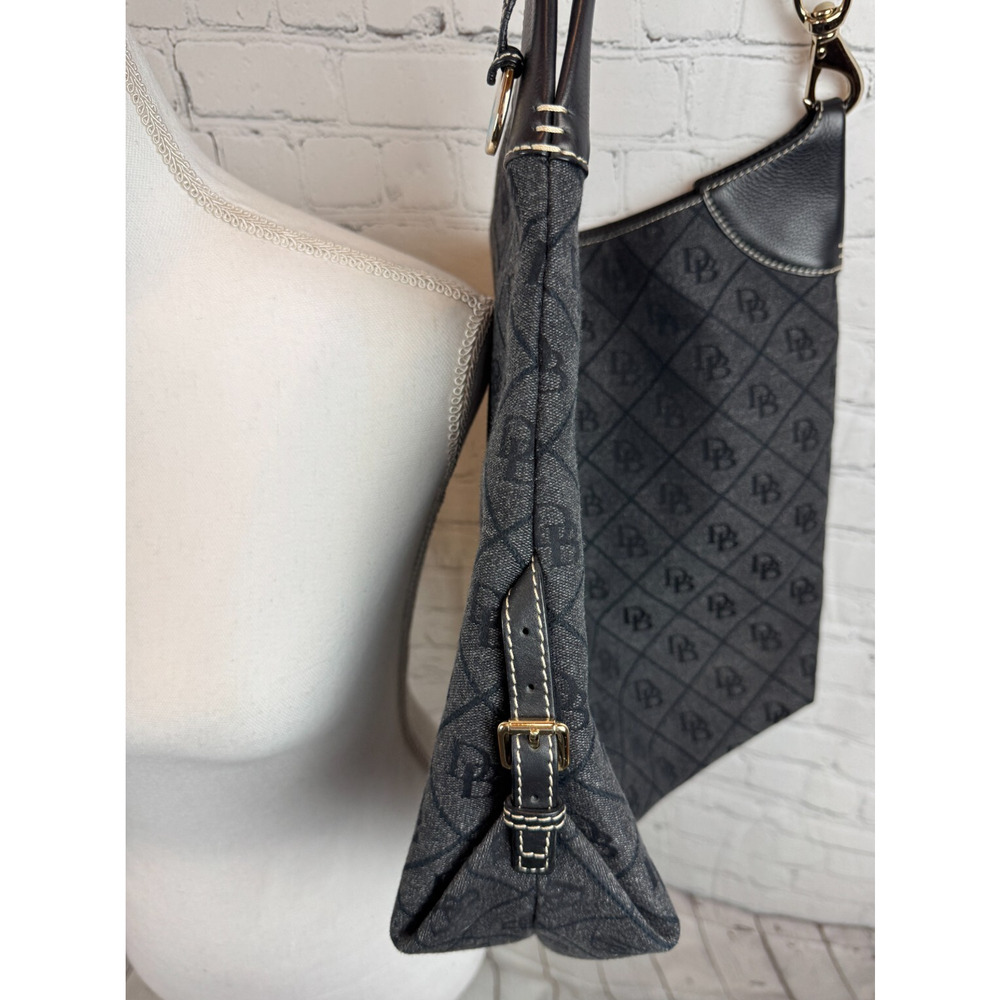 Designer-Inspired Black Patterned Hobo Bag - Picture 7 of 12